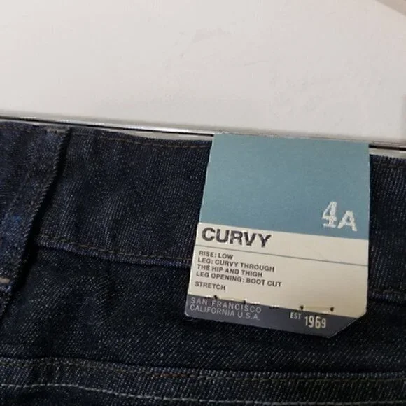 NWT GAP Curvy Low Rise Boot Cut Stretch Jeans Blue Size 4A - Picture 3 of 5